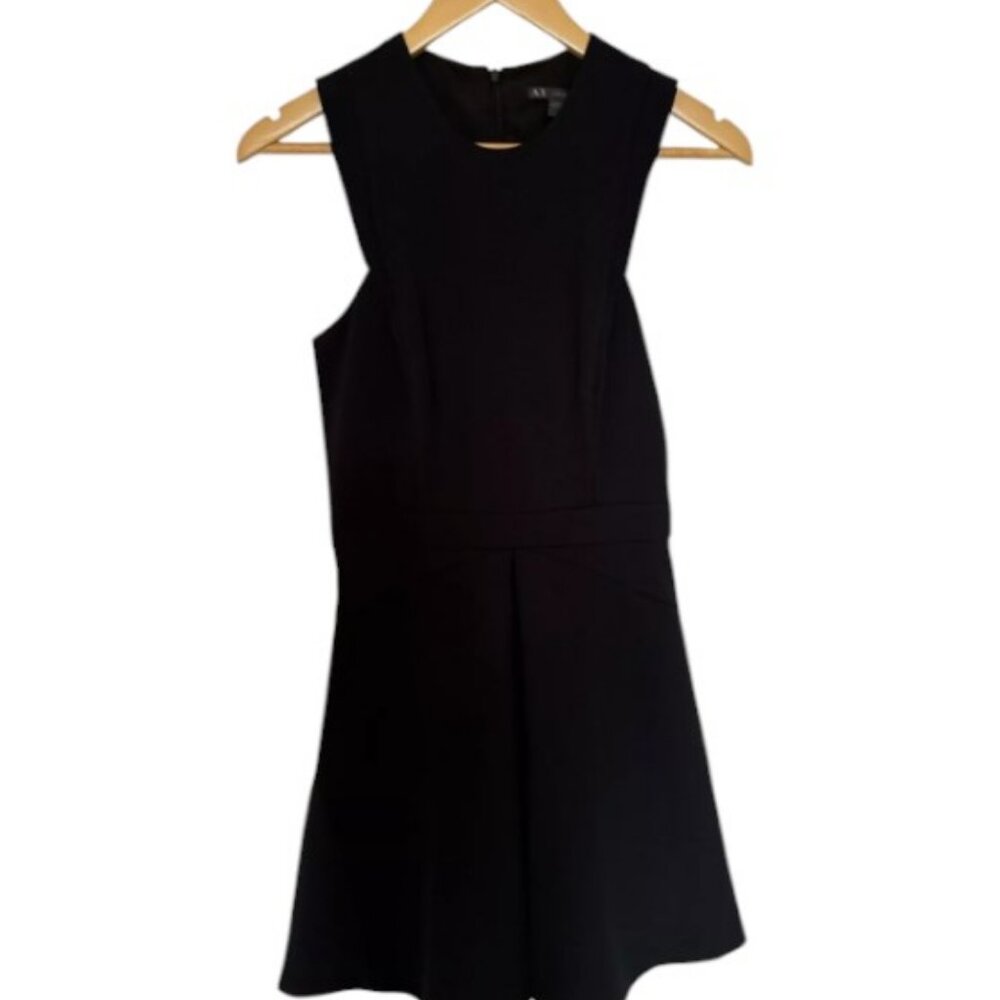 A/X Armani Exchange black sleeveless fit and flare dress size 0